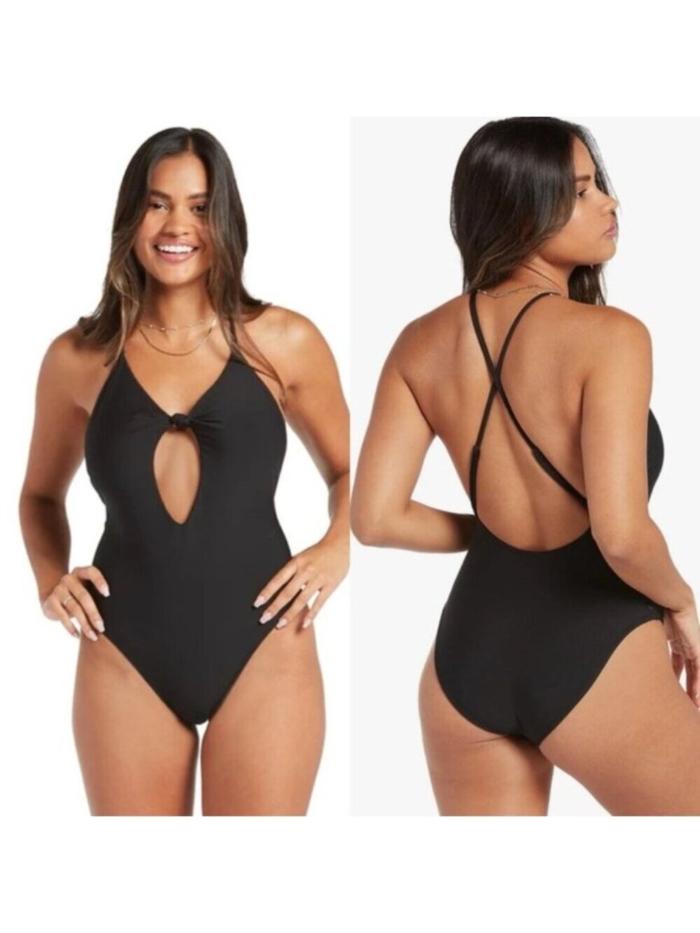 Volcom Simply Seamless One Piece Swimsuit Black
